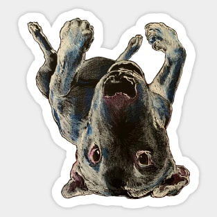 Upside Down Creeper Bull Terrier Sticker